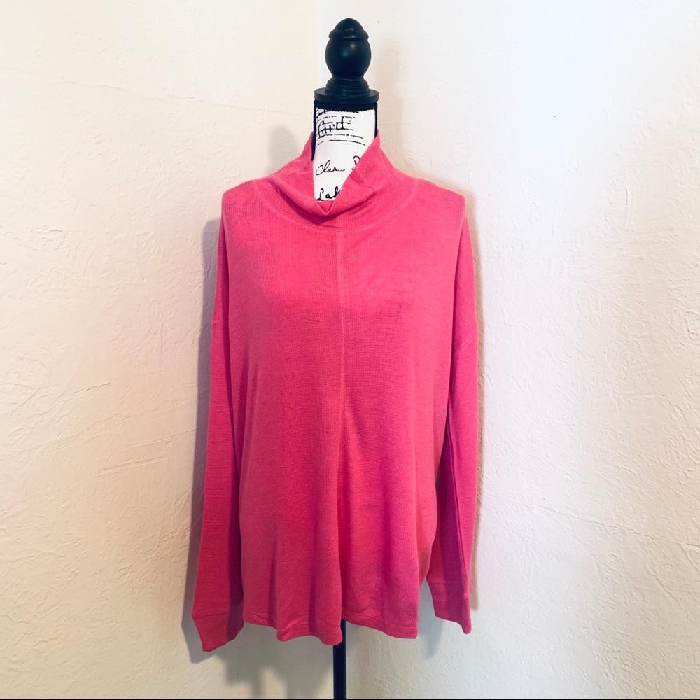SANCTUARY HIGHROAD THERMAL TEE HEATHER STREET PINK